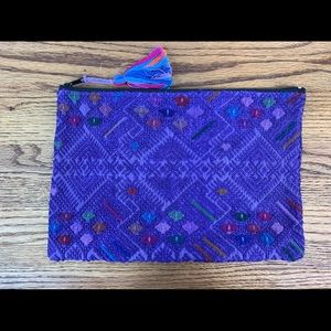 Boho bag, purse, clutch handmade huipil